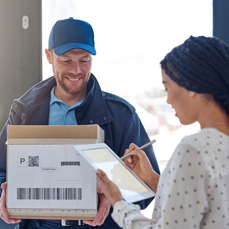 Supplier signs a package prior to delivering it to a buyer