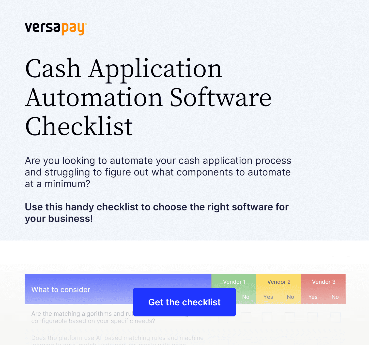 Cash application automation software checklist