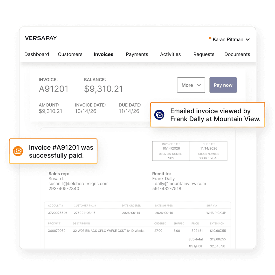 Electronic Invoice Presentment and Payment | Versapay