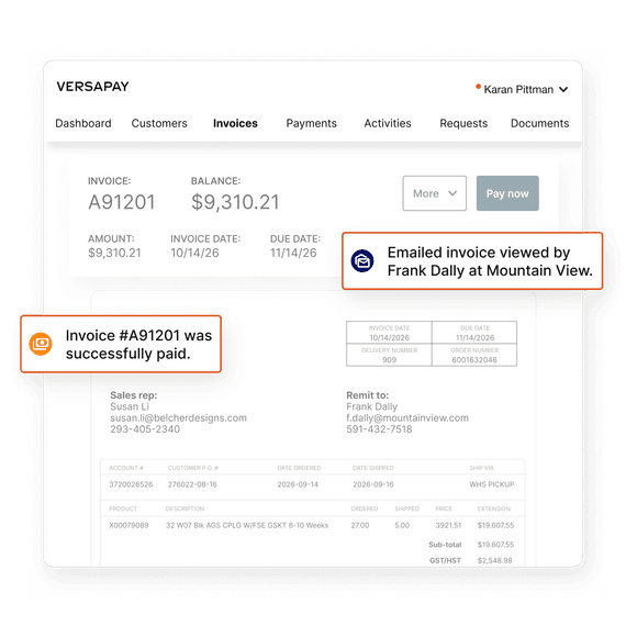 Digital invoicing and customer portal hero
