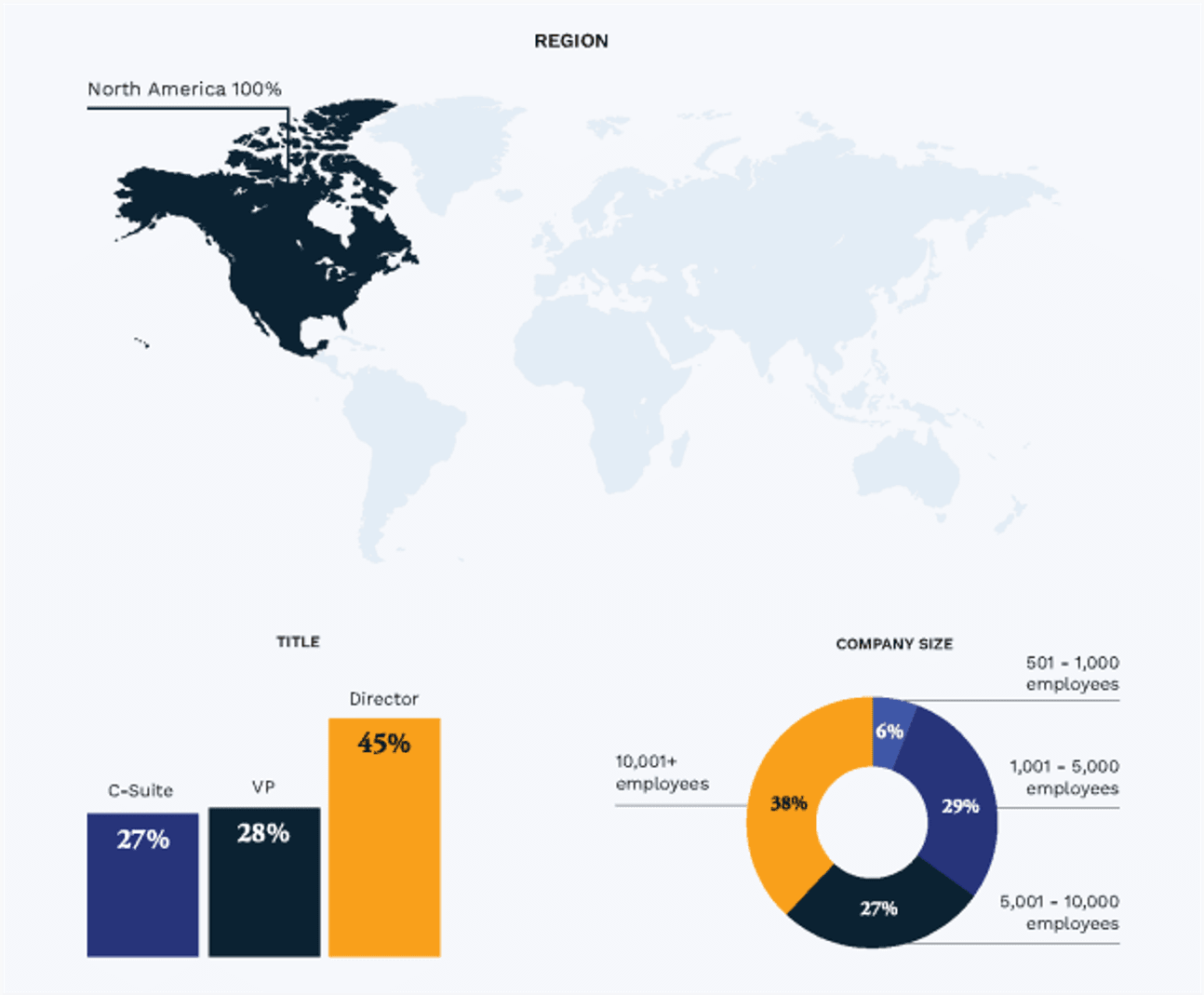 Geographic and demographic breakdown of respondents of the report