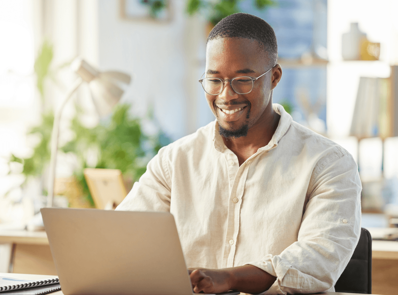 Happy Man Laptop