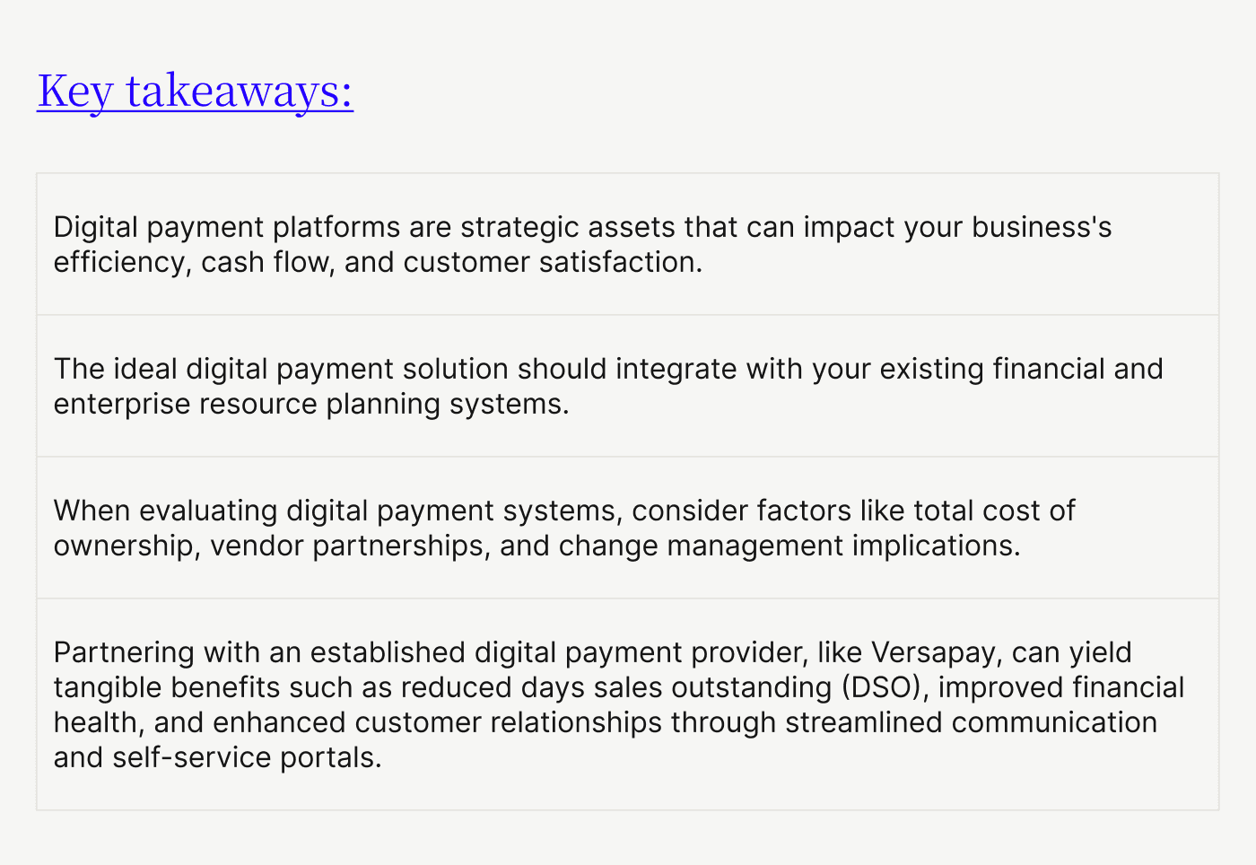 Key takeaways: top digital payment solutions