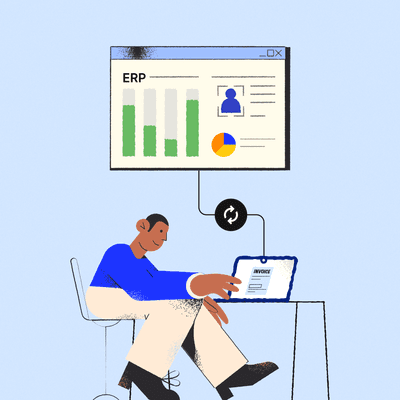 ERP integration highlighted on a computer screen