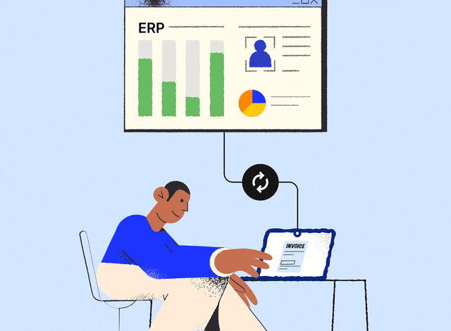ERP integration highlighted on a computer screen