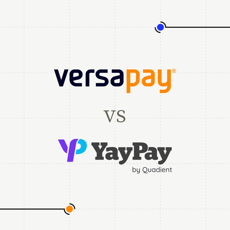 Versapay vs Quadient AR by YayPay logos