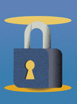 Lock representing secure payments