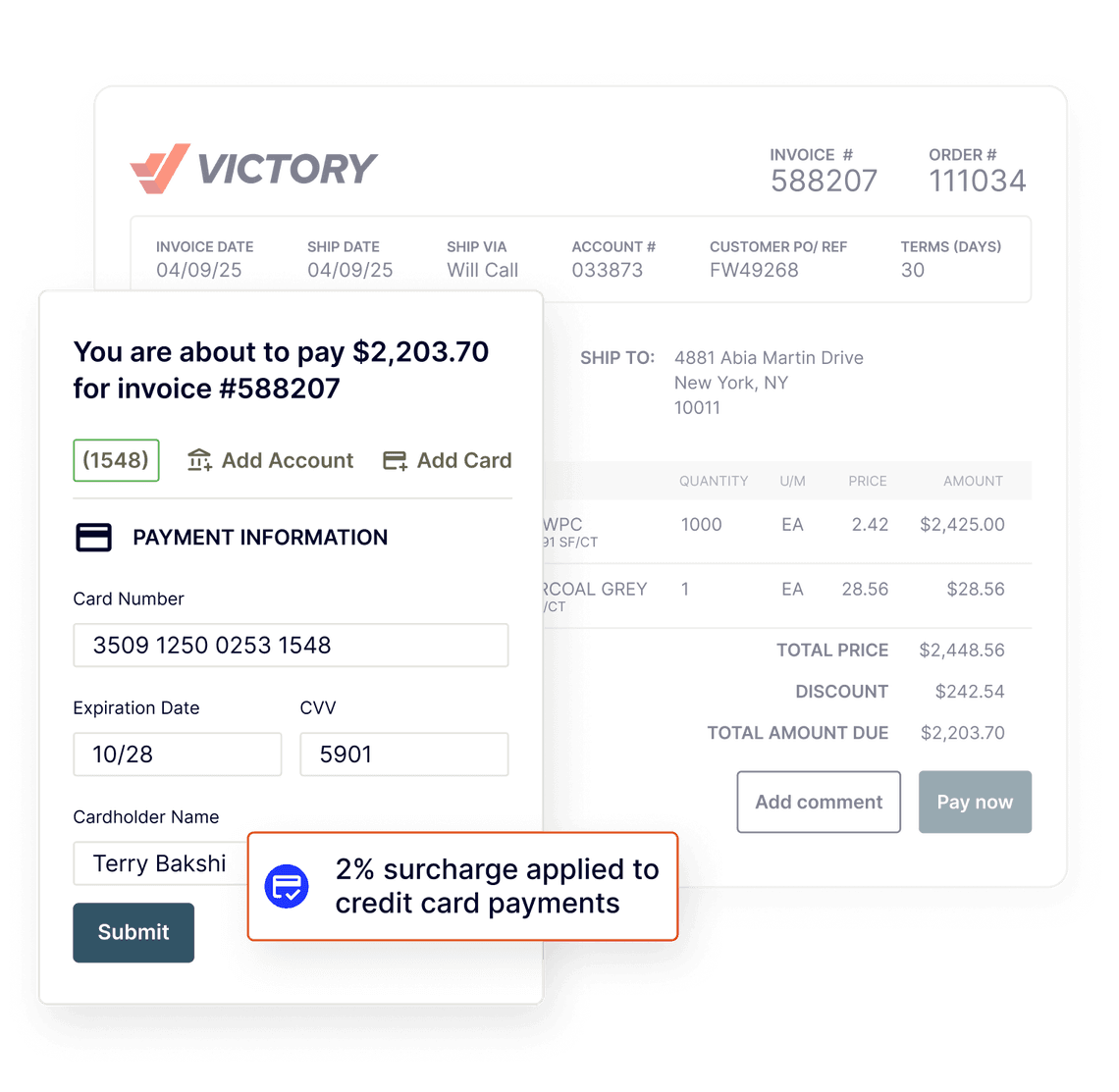Offset Credit Card Processing Fees