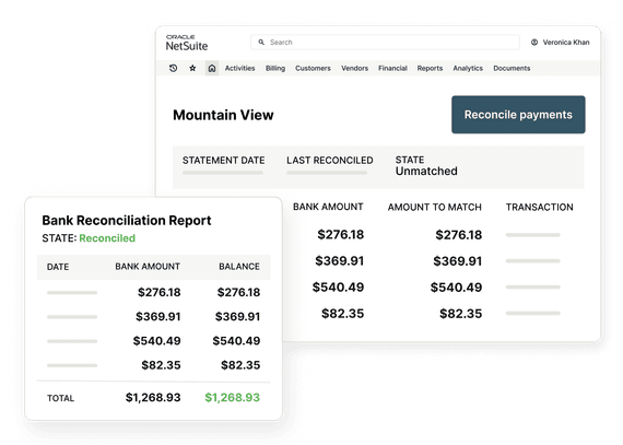 Oracle Net Suite ERP Product Reconiliation