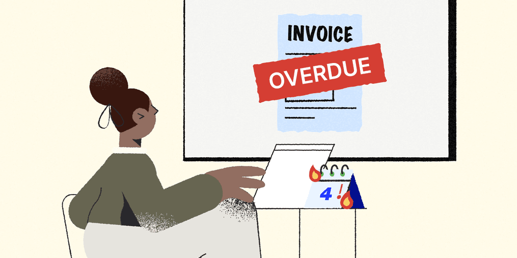 Payment reminder showing an overdue invoice