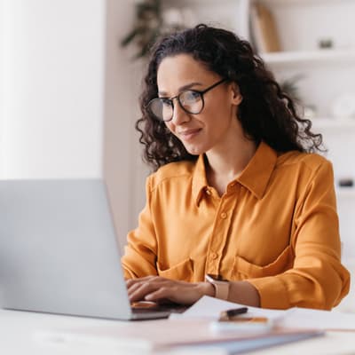 Woman Laptop Smiling
