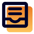 Icon Inbox text gradient