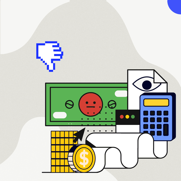 A collection of icons representing working capital: cash, calculator, invoice