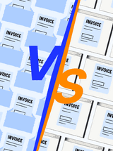 Paper invoices vs. electronic invoices