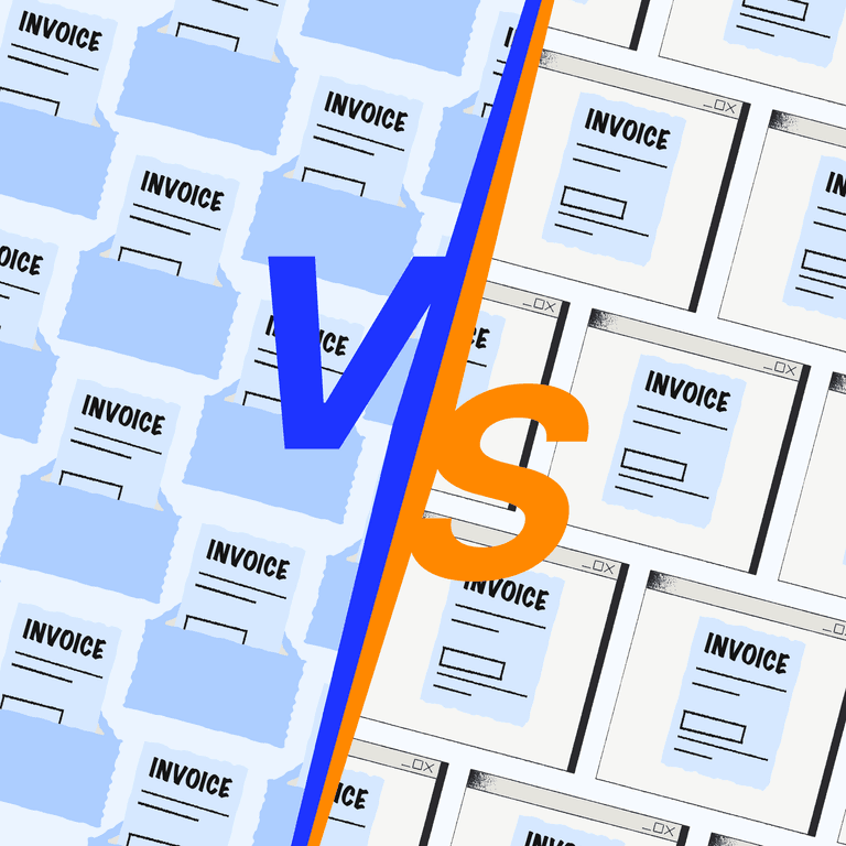 Paper invoices vs. electronic invoices