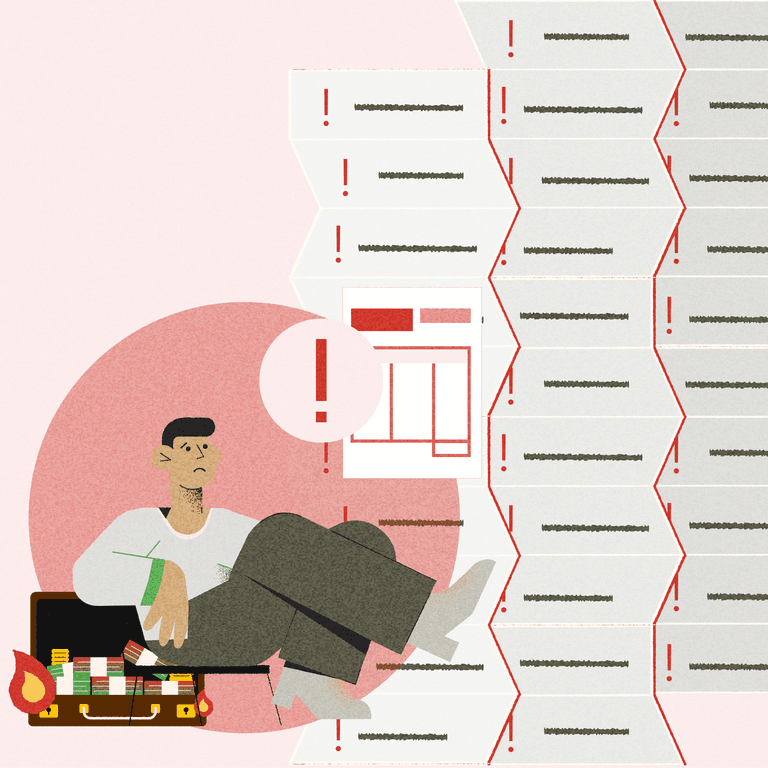 Accounts receivable worker sits, looking despondent, facing cash application challenges and worrying about the costs of ignoring them