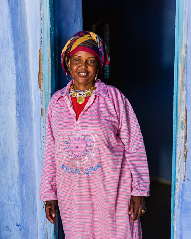 African woman smiling