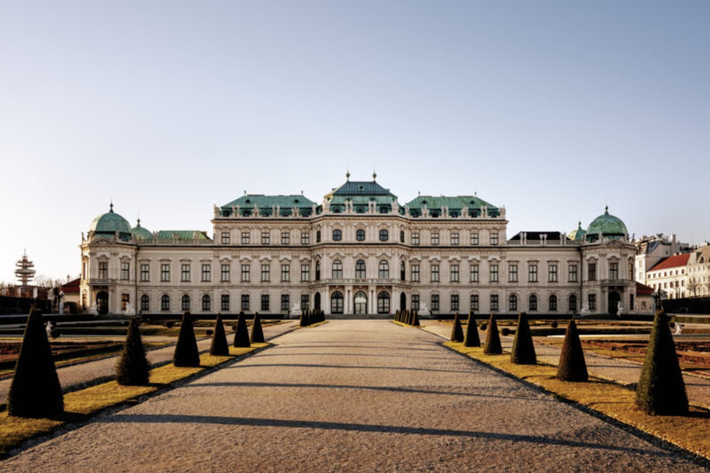 Front view of grand building