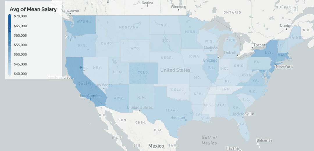 Revelio Wage and Salary Map