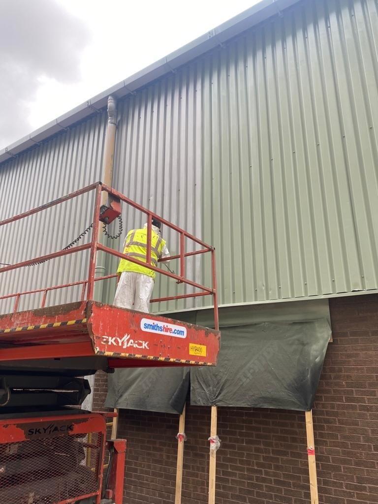 Noxyde primer applied to the metal cladding