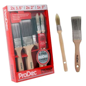 Prodec premier synthetic paint brush set and sash brushes pbpt061 300