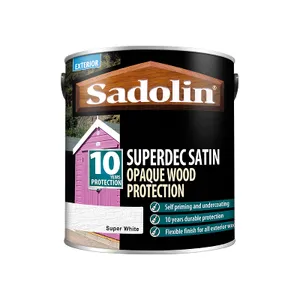 Sadolin  Superdec  Satin 2 5 L  Super  White 4