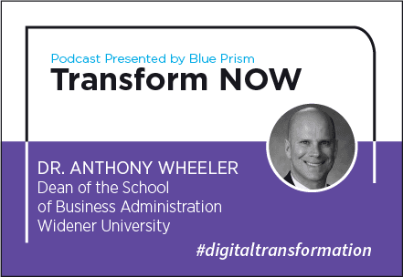 Transform NOW Podcast with Dr. Anthony Wheeler of Widener University
