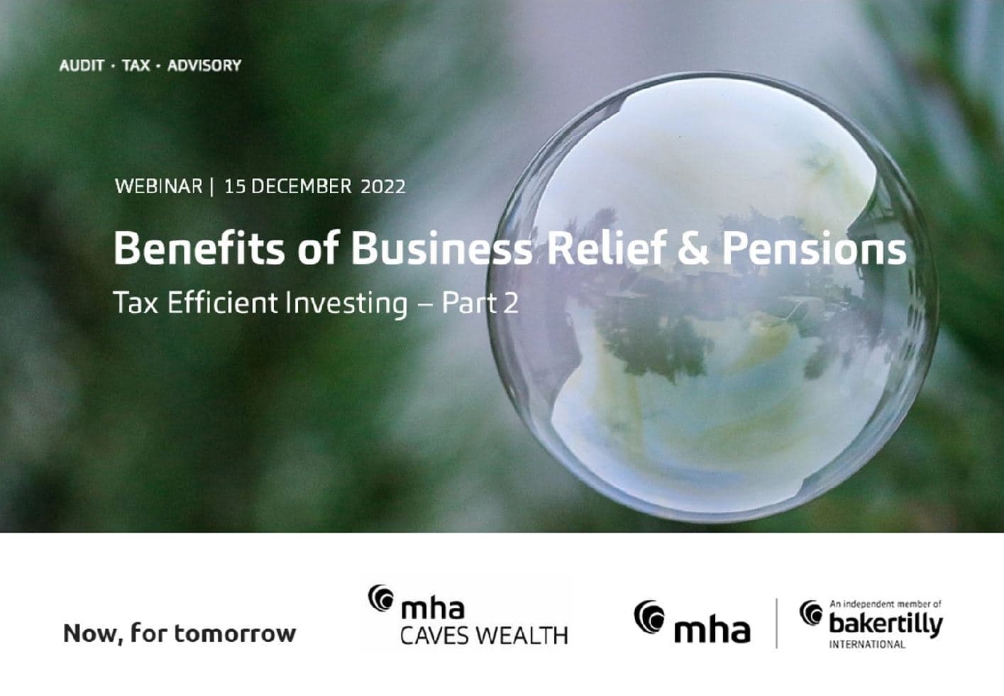 PCEB Webinar – Tax Efficient Investing Part 2 - Benefits of Business Relief & Pensions