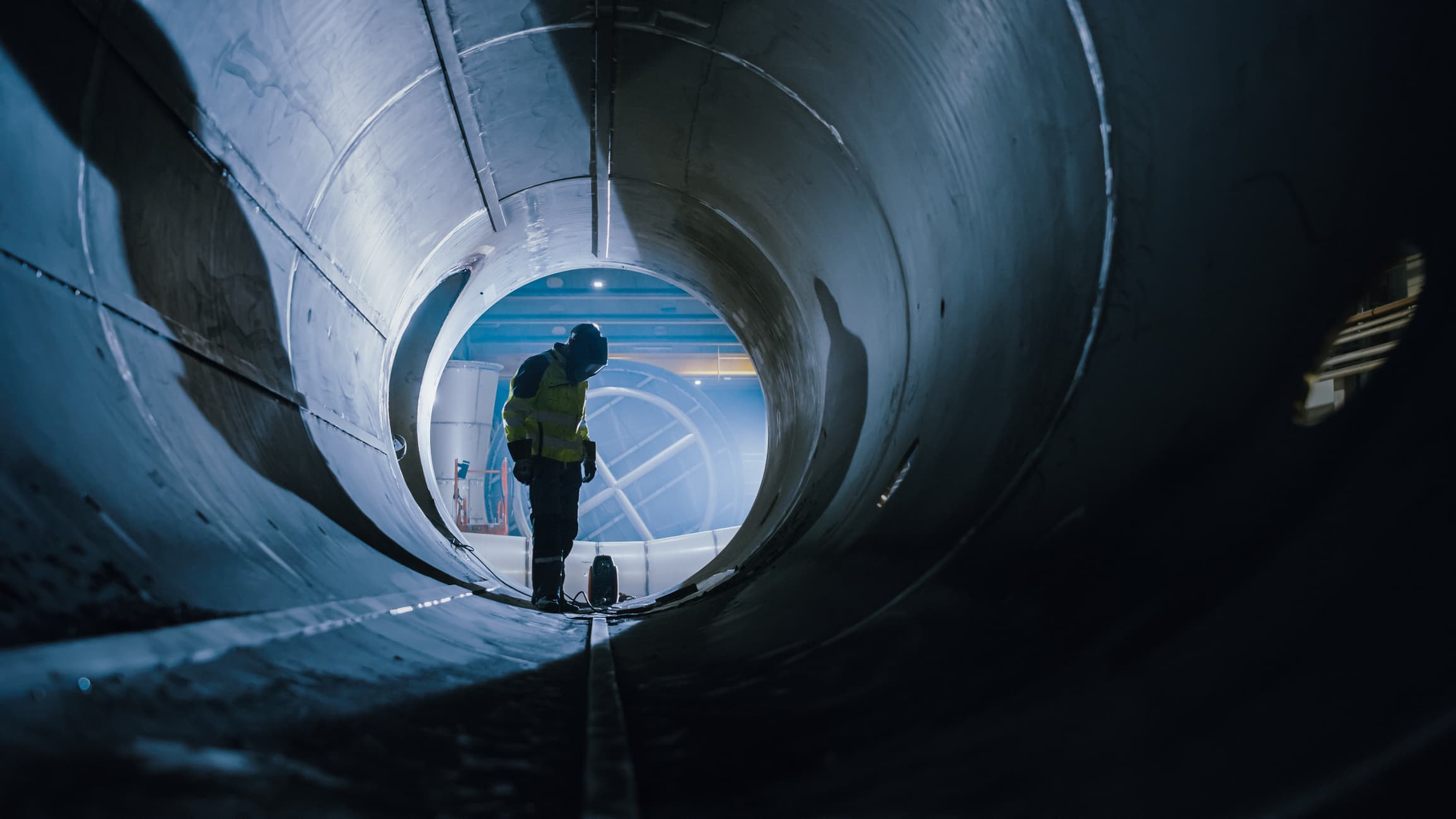 Man at end of tunnel