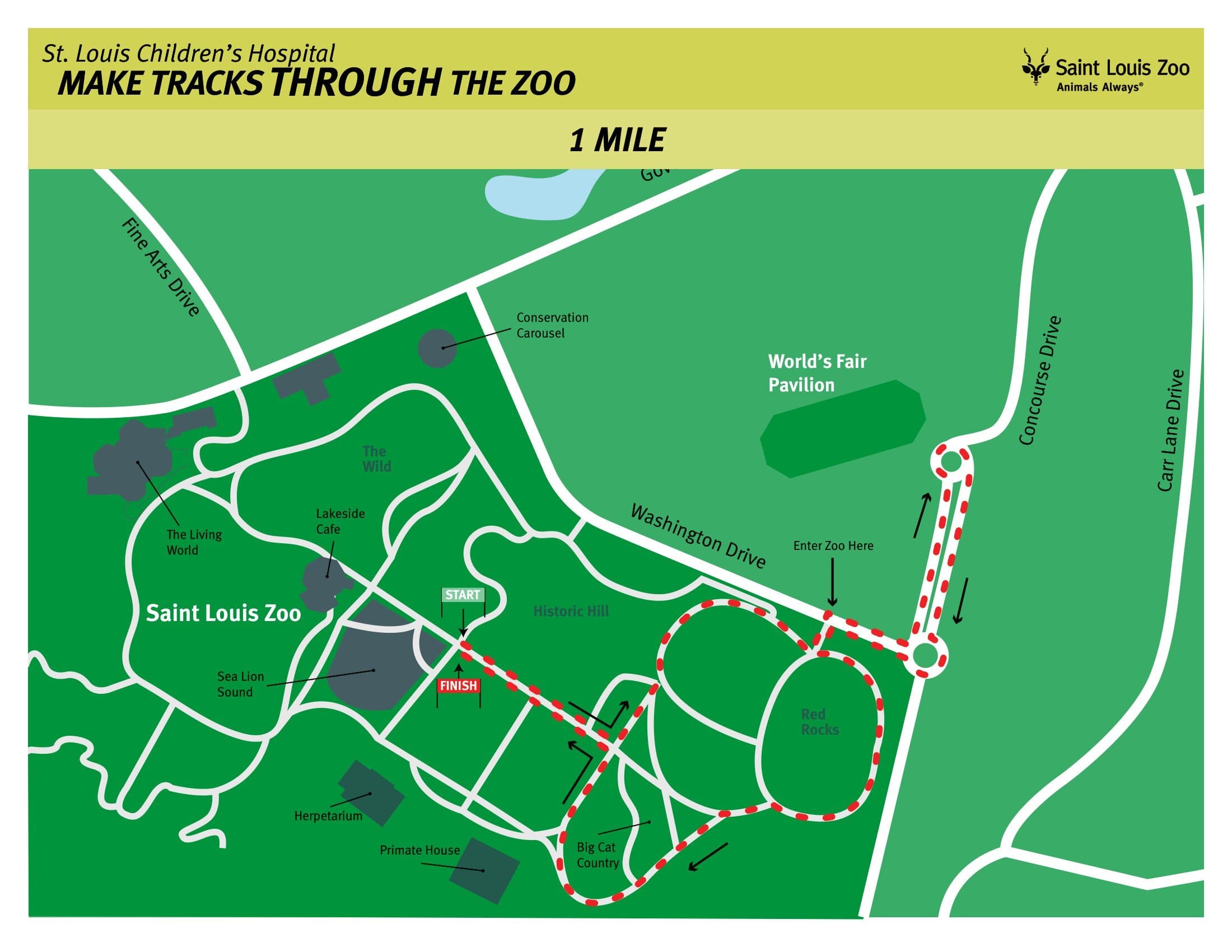 1 Mile Course Map