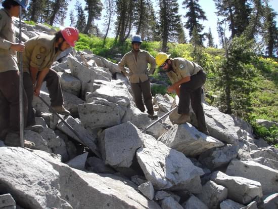 California Conservation Corps members at work