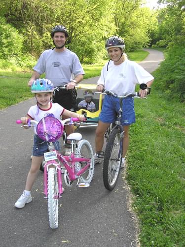 The Scott Family out biking; photo by Terry Whaley