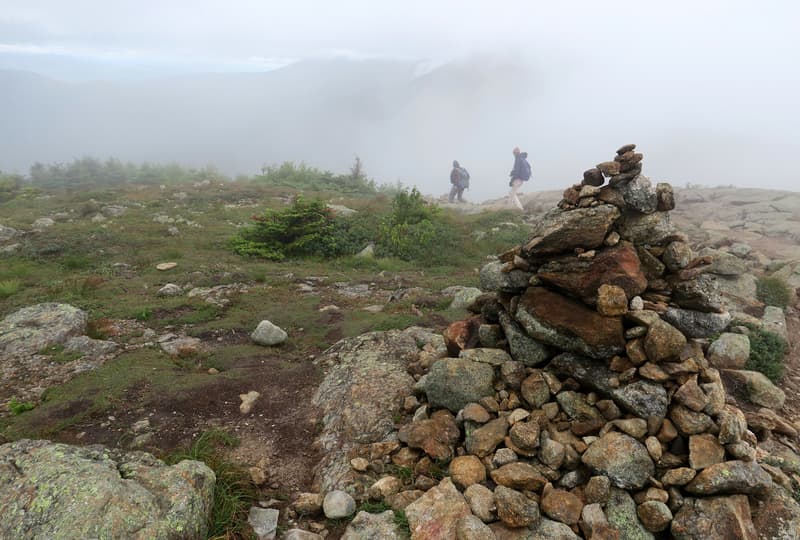 Hikers on Mount Pierce along Crawfords Path, NH; Photo by Doug Alderson