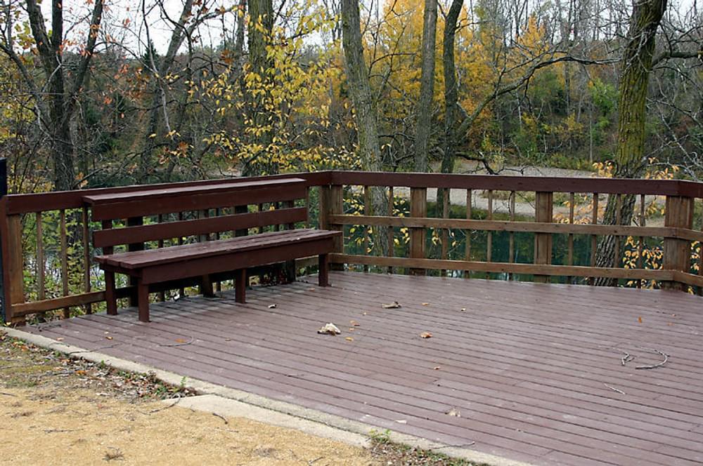 Accessible overlook above the ponds.