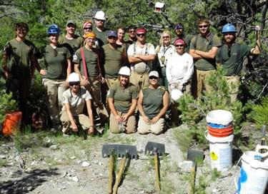 Trail crew from Great Basin Institute