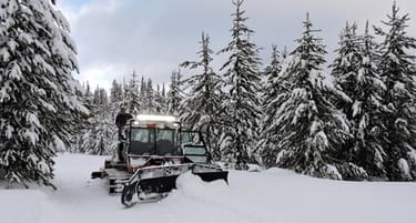 The Pistenbully allows for more thorough maintenance of the winter trails