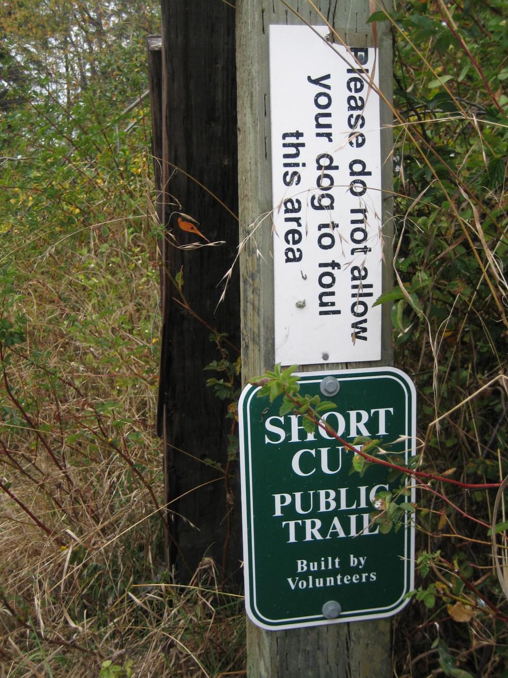 Strong words for dog owners on a trail in Port Townsend, Washington