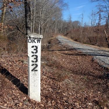 Mile Marker along the trail