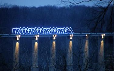 Lights on the High Trestle Bridge
