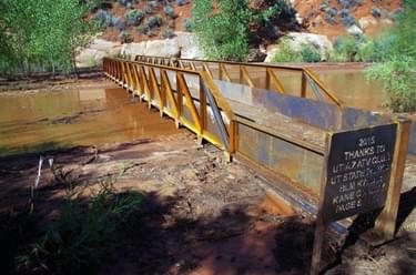 The Kanab Creek OHV bridge in place