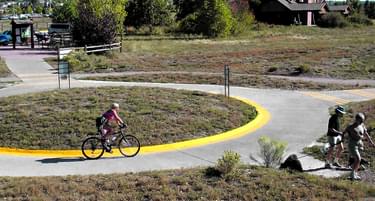 "Bicycle roundabout" on the Mary Carter Greenway