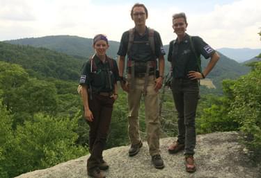 Youth Conservation Corps Crew Members Atop Wildcat Rock