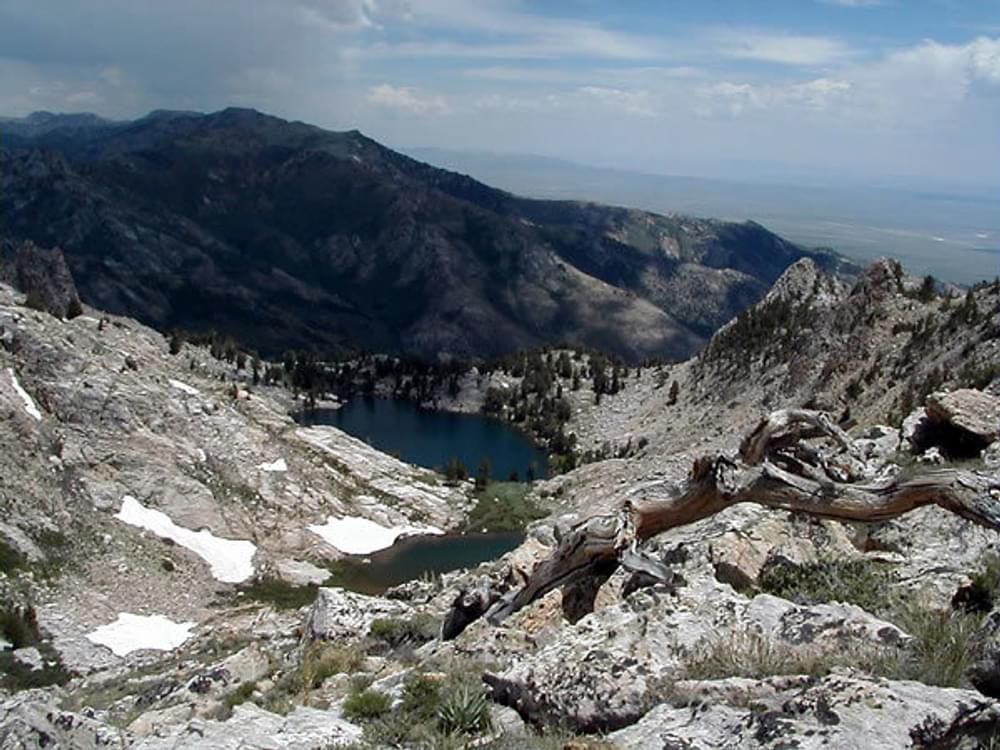 Upper Overland Lake viewed from the Ruby Crest Trail in Nevada