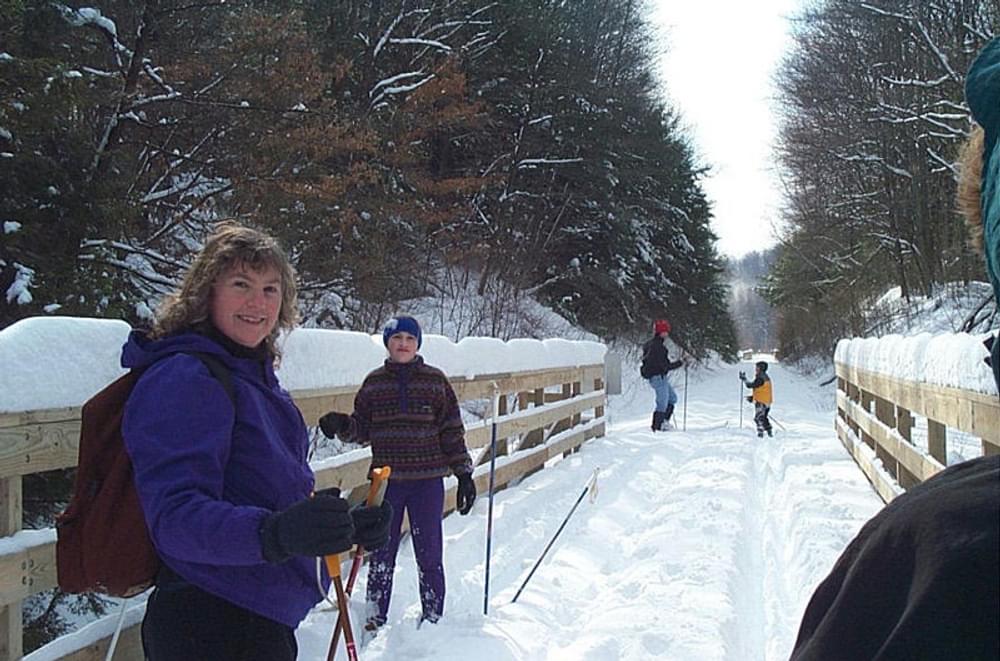  Skiing on Decker's Creek National Recreation Trail in north central West Virginia