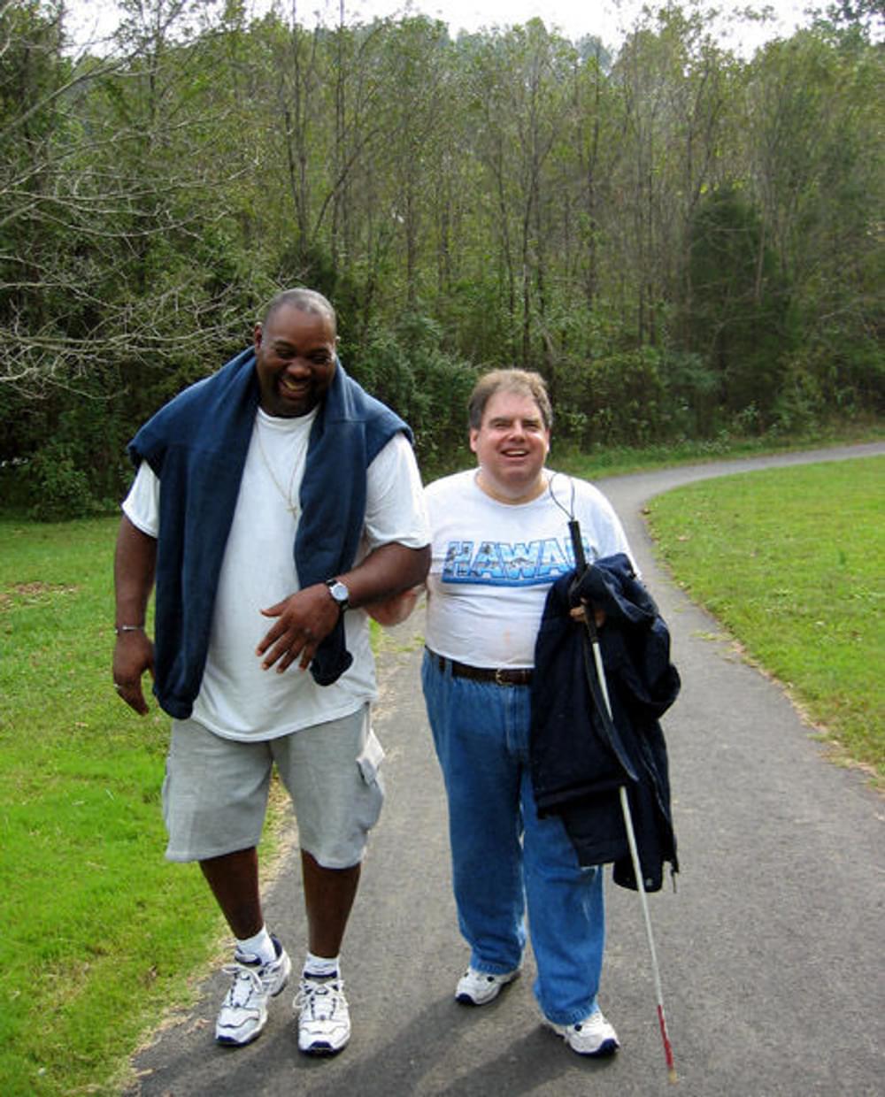  Walking partners on the Rivanna Trail in Charlottesville, Virginia