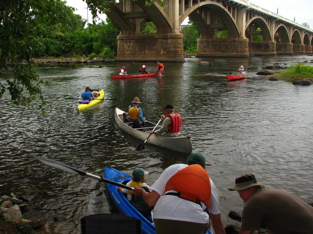 Start of the Congaree River Blue Trail at Gervais Street Bridge; Columbia and West Columbia, South Carolina