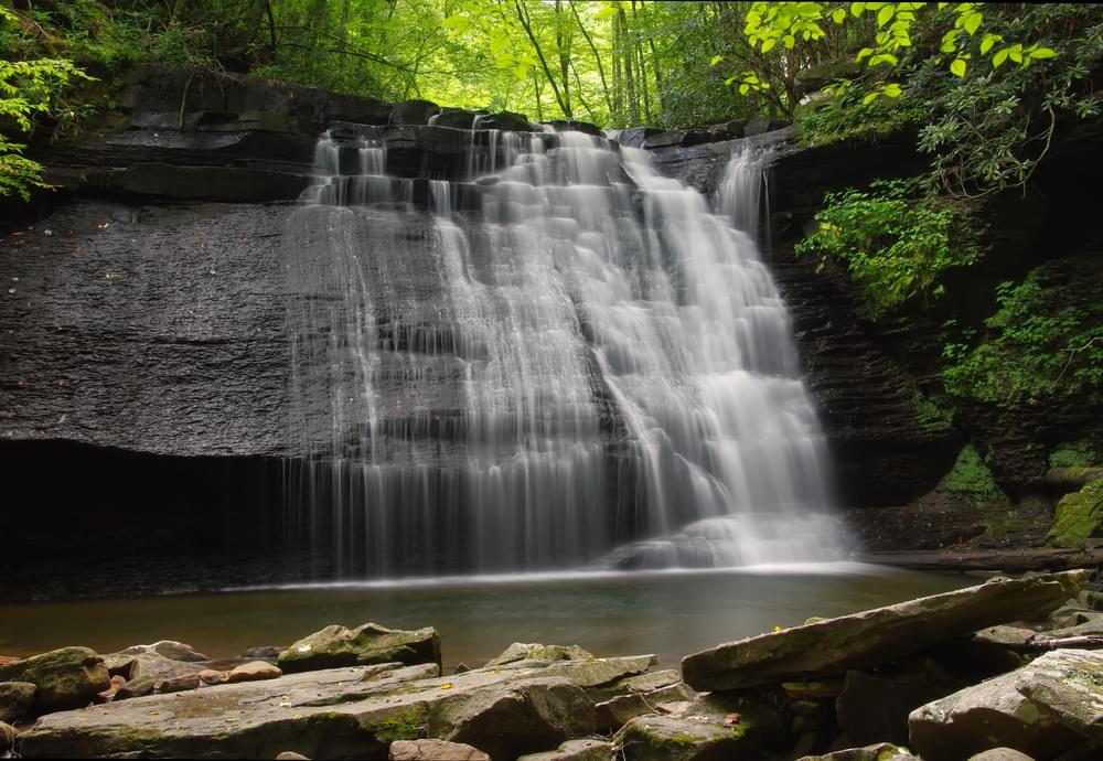 Little Stony Lower Falls at Little Stony Creek National Recreation Trail, near Dungannon, Virginia