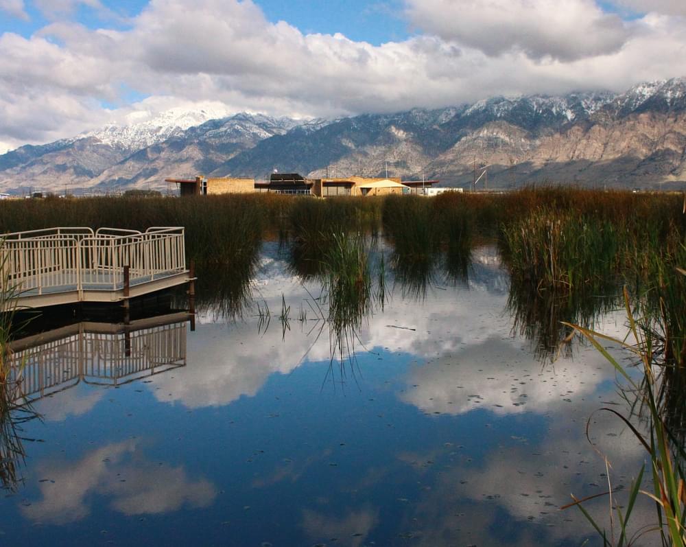 The Wetland Wonders Walk provides accessible viewing areas at the James V. Hansen Wildlife Education Center at Bear River Migratory Bird Refuge, Brigham City, Utah