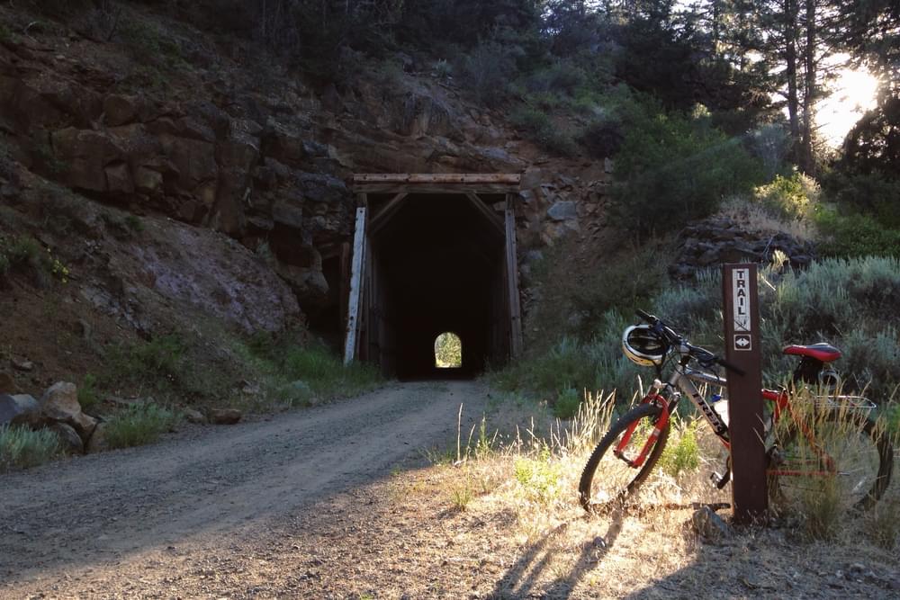 Tunnel on the Bizz Johnson Trail near Susanville, California