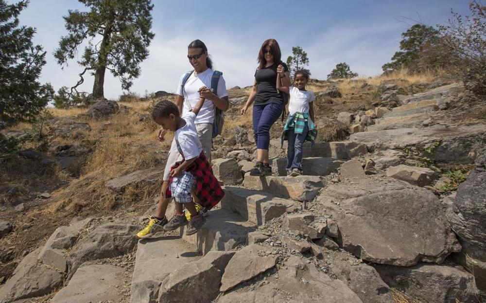 New stairs on the trail to the top of Spencer Butte have made the summit accessible for more families
